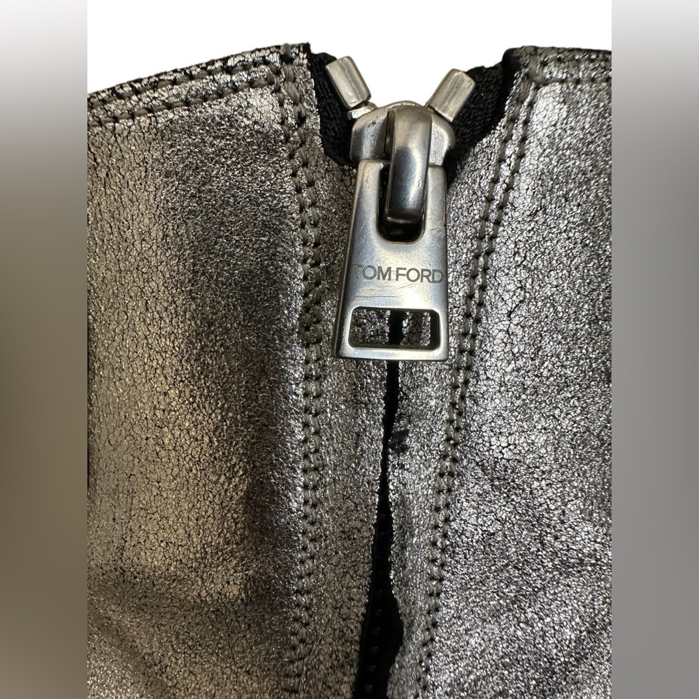 Tom Ford Silver distress ankle boots size 9 - Picture 9 of 16